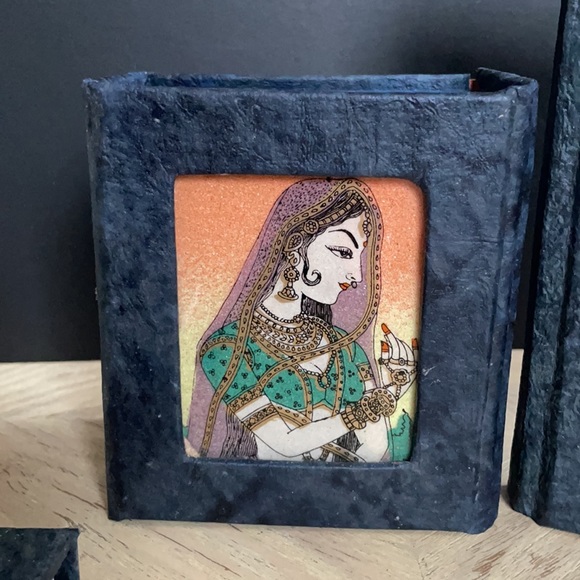 New Unused Crushed Gemstone Stationary Office Set gift Notepad Address Book - Picture 3 of 16